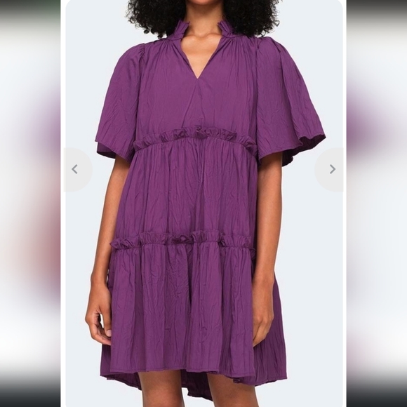 Sea New York Dresses & Skirts - Sea New York Tivoli Tiered Purple Mini Dress Size 2
